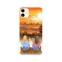 Load image into Gallery viewer, Best Friends/ Sisters with Drink - Personalised Mobile Phone Case (up to 4 people)
