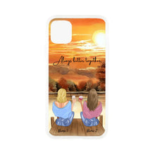 Load image into Gallery viewer, Best Friends/ Sisters with Drink - Personalised Mobile Phone Case (up to 4 people)
