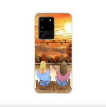 Load image into Gallery viewer, Best Friends/ Sisters with Drink - Personalised Mobile Phone Case (up to 4 people)
