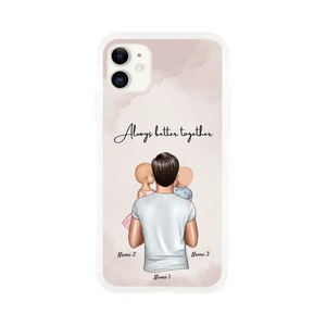 Dad with kids - Personalised mobile phone case (up to 4 children)