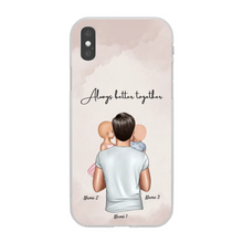 Load image into Gallery viewer, Dad with kids - Personalised mobile phone case (up to 4 children)
