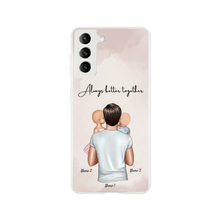 Load image into Gallery viewer, Dad with kids - Personalised mobile phone case (up to 4 children)

