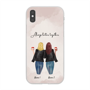 Best Friends/Sisters Leather Jacket - Personalized Phone Case (1-3 People)