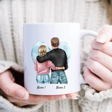 Load image into Gallery viewer, Du bist heisser als Kaffee - Personalisierte Tasse für Pärchen, Jahrestag, Hochzeitstag
