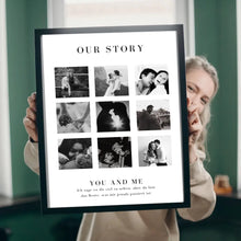 Load image into Gallery viewer, &quot;Our Story&quot; Personalisierte Foto-Collage für Pärchen, deinen Partner
