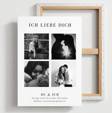 Load image into Gallery viewer, &quot;Ich liebe dich&quot; Personalisierte Foto-Collage Poster für Pärchen, deinen Partner
