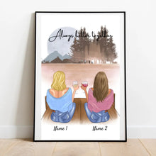 Load image into Gallery viewer, Best Friends with Drinks - Personalized Poster (2-4 Persons)
