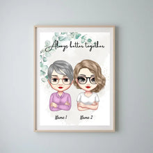 Load image into Gallery viewer, Mum &amp; Daughters Chibi - Personalised Poster (2-3 women)
