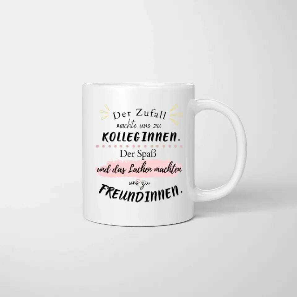 Weihnachten Beste Kolleginnen - Personalisierte Tasse Kolleginnen, Weihnachtsgeschenk Büro (2-4 Personen)