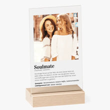 Load image into Gallery viewer, Soulmate Definition Personalisiertes Acrylglas Bild für Freundinnen, Geschwister, Paare
