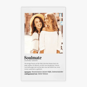Soulmate Definition Personalisiertes Acrylglas Bild für Freundinnen, Geschwister, Paare