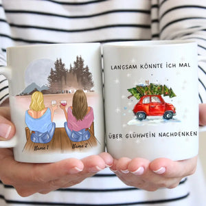 Glühwein Zeit - Personalisierte Freundinnen-Tasse (2-4 Frauen)