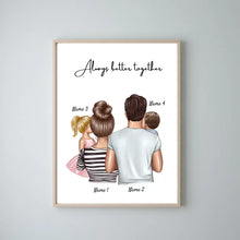 Load image into Gallery viewer, Happy Family with Children - Personalized Poster
