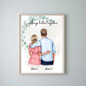 Best Couple Hug - Personalized Poster