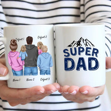 Load image into Gallery viewer, Super dad - Mug personnalisé (1-4 enfants, adolescents)

