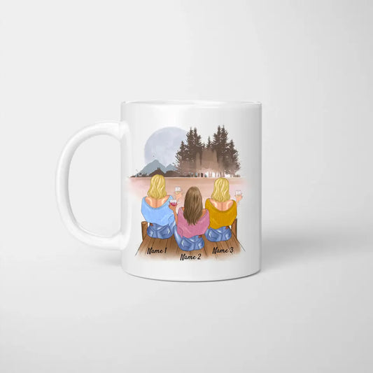 Beste Kolleginnen an Weihnachten - Personalisierte Tasse (2-4 Personen)