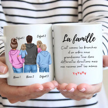 Load image into Gallery viewer, Ma famille - Mug personnalisé (1-4 enfants, adolescents)
