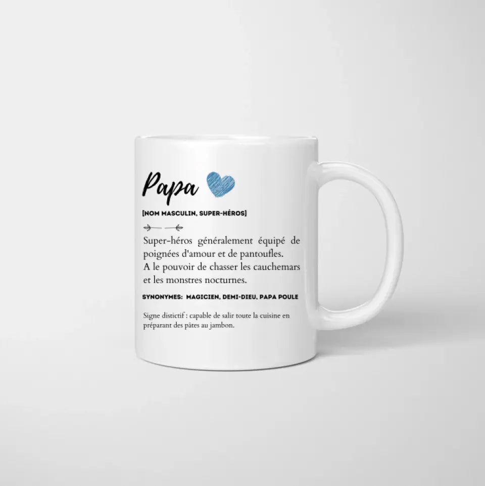 Papa avec enfants - Mug personnalisé (1-4 enfants)