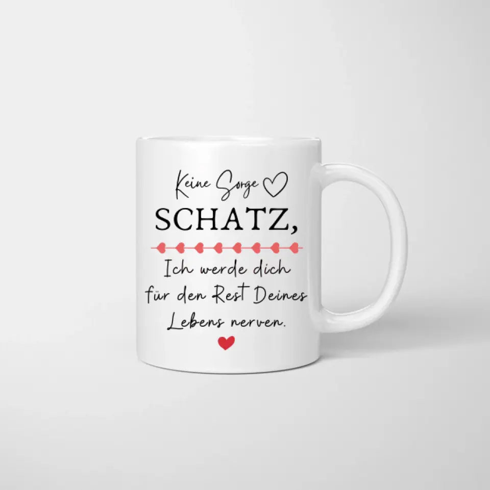 My Valentine - Personalisierte Pärchen-Tasse mit Spruch (Romatisches Geschenk)