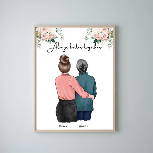 Mother & Daughter - Personalised Poster