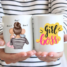 Load image into Gallery viewer, Girl Boss Mama - Personalisierte Tasse (Mutter mit Kindern)
