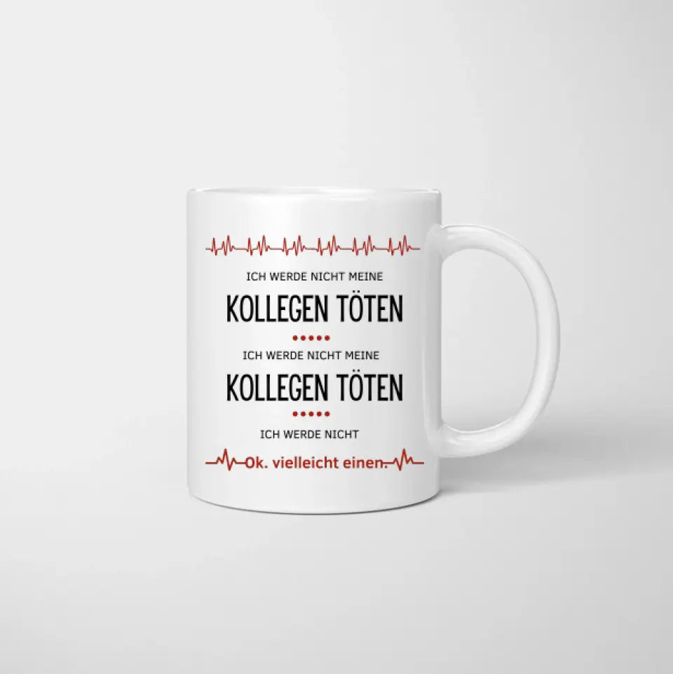 Vielleicht einen Kollegen - Personalisierte Tasse Kolleginnen, Abschied, Jobwechsel, Geburtstag Büro (2-4 Personen)