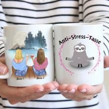 Load image into Gallery viewer, Anti Stress Tasse - Personalisierte Tasse für Freundinnen &amp; Kolleginnen, Abschied, Geburtstag (2-4 Personen)
