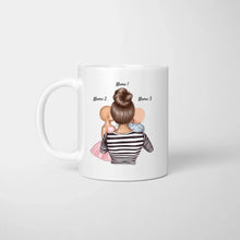 Load image into Gallery viewer, Beste Mama Kaffeetasse - Personalisierte Tasse (Frau mit 1-4 Kinder)
