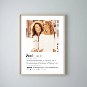Foto-Poster "Definition" - Personalisiertes Geschenk "Soulmate"