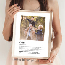 Load image into Gallery viewer, Foto-Poster &quot;Definition&quot; - Personalisiertes Geschenk &quot;Opa&quot;
