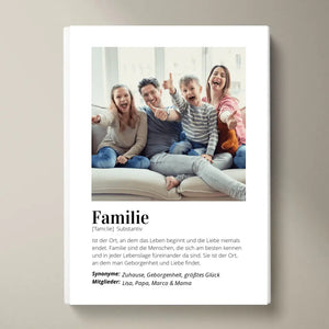 Foto-Poster "Definition" - Personalisiertes Geschenk "Familie"