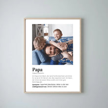 Load image into Gallery viewer, Foto-Poster &quot;Definition&quot; - Personalisiertes Geschenk Papa
