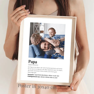Foto-Poster "Definition" - Personalisiertes Geschenk Papa