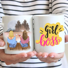 Load image into Gallery viewer, Girl Boss - Personalisierte Freundinnen-Tasse (2-4 Frauen)
