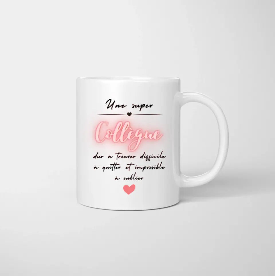 Une super collègue, Meilleures collègues avec boisson - Mug personnalisé (2-4 personnes)