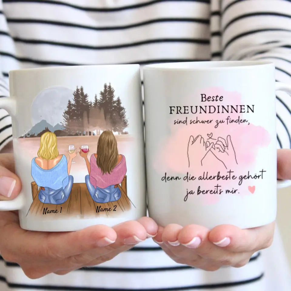 Für meine Beste Freundin - Personalisierte Tasse mit Spruch (2-4 Personen)