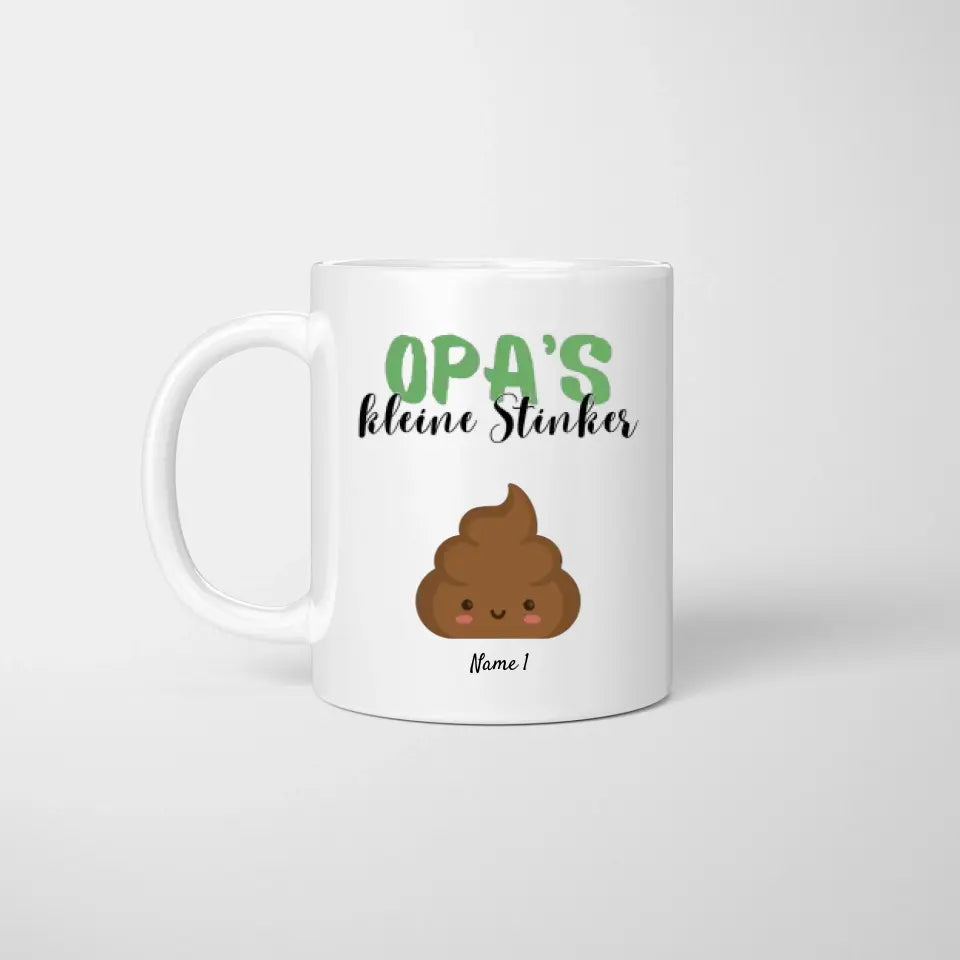 Opa's kleine Stinker - Personalisierte Tasse für Opa/ Großvater mit Enkel, Kinder