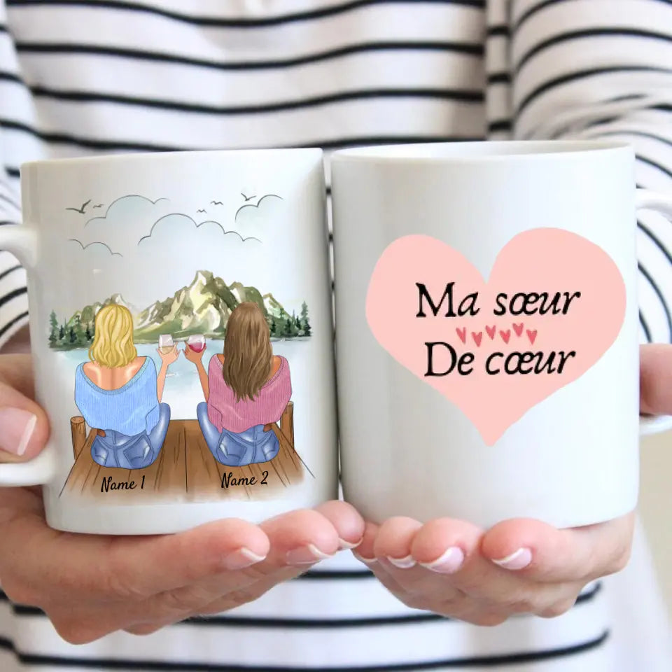 Ma soeur De coeur - Mug personnalisé (2-4 amies)