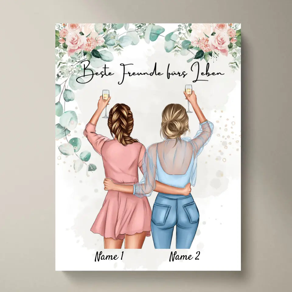 Best Friends / Sisters - Personalised Digital Image