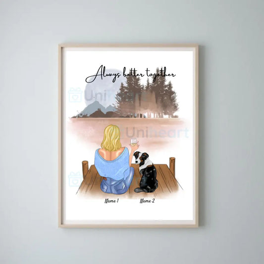 Mistress with Pet - Personalised Digital Image (1-2 Pets)