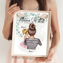Load image into Gallery viewer, Beste Mama auf der Welt - Personalisiertes Poster (Mutter mit Kindern)
