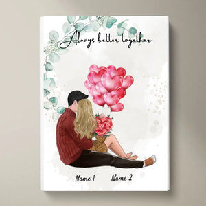 Be My Valentine - Personalized Poster (woman with man)