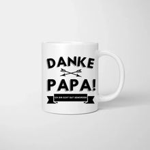 Load image into Gallery viewer, Danke Papa, ich bin echt gut geworden - Personalisierte Tasse für Väter (Vatertag 1-4 Kinder)
