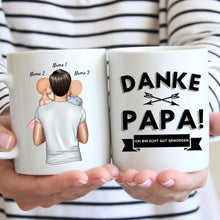 Load image into Gallery viewer, Danke Papa, ich bin echt gut geworden - Personalisierte Tasse für Väter (Vatertag 1-4 Kinder)
