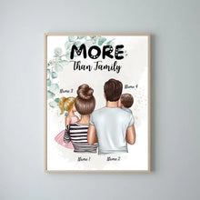 Load image into Gallery viewer, More than Family - Personalisiertes Familien Poster (Eltern mit 1-4 Kindern)
