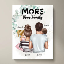 Load image into Gallery viewer, More than Family - Personalisiertes Familien Poster (Eltern mit 1-4 Kindern)
