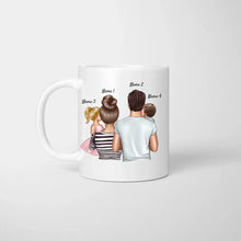 Load image into Gallery viewer, Manche nennen es Chaos, wir nennen es Familie - Personalisierte Familien Tasse (Muttertag, Vatertag mit 1-4 Kinder)
