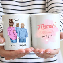 Load image into Gallery viewer, Maman avec enfants - Mug personnalisé (1-3 enfants, adolescents)
