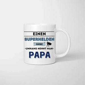 Superheld ohne Umhang PAPA - Personalisierte Tasse (1-4 Kinder)