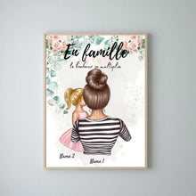 Load image into Gallery viewer, Best Mom, Meilleure maman - Poster Personnalisé (femme avec 1 ou 4 enfants)
